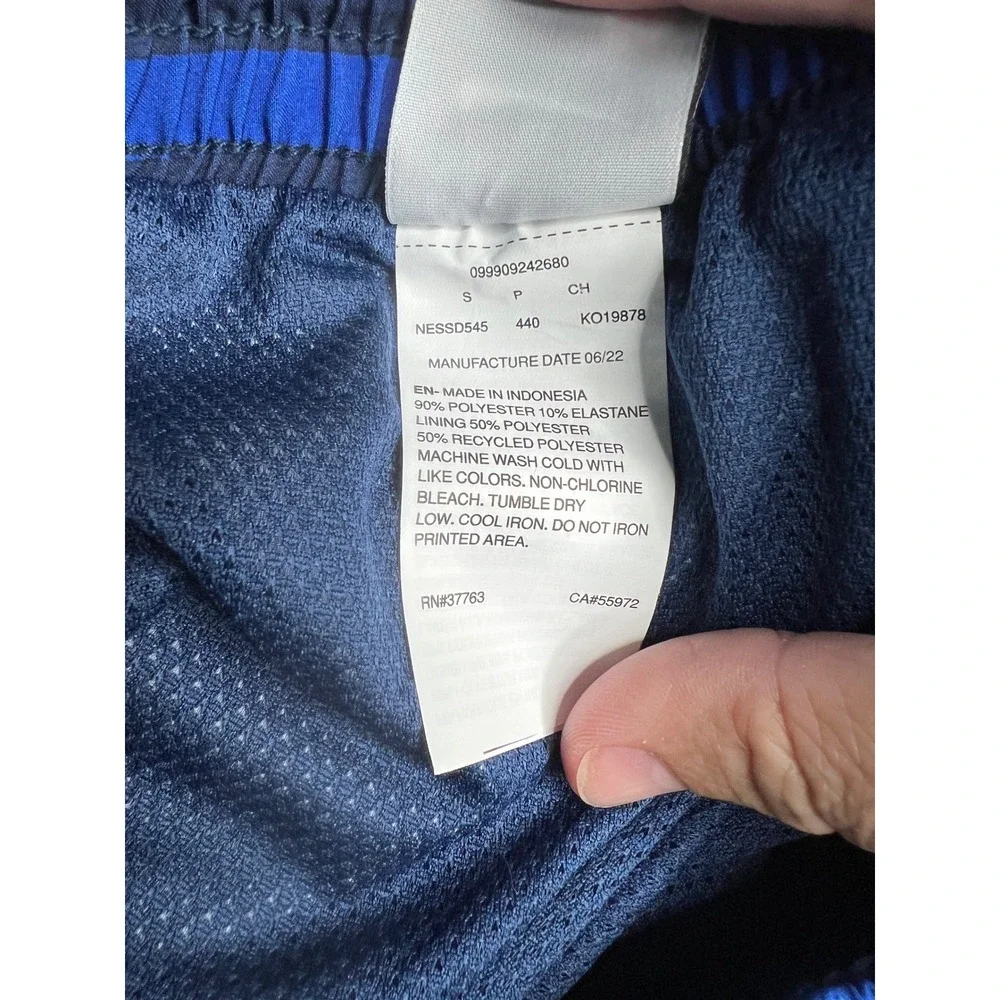 Nike Mens Swim Volley Shorts Blue Ombre Striped Trunks NESSD545-440 Small NWT